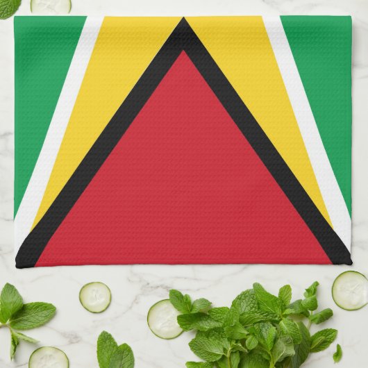 serviette de drapeau de pays de la Guyane (Plié)