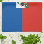 serviette de drapeau de pays du Haïti (Plié)