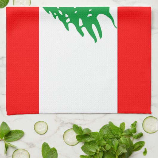 serviette de drapeau de pays du Liban (Plié)