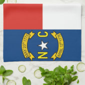 serviette de drapeau d'état de la Caroline du Nord (Plié)