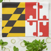 serviette de drapeau d'état du Maryland Etats-Unis (Plié)