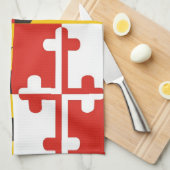 serviette de drapeau d'état du Maryland Etats-Unis (Quart Plié)