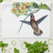 Serviette de faune de fleurs d'oiseaux de colibri (Plié)
