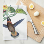 Serviette de faune de fleurs d'oiseaux de colibri (Quart Plié)