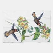 Serviette de faune de fleurs d'oiseaux de colibri (Horizontal)