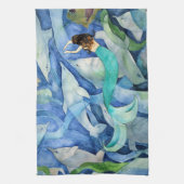 Serviette de fête dauphins et sirène (Vertical)