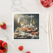 Serviette de fête en papier Bon appétit (En situation)