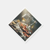 Serviette de fête en papier Bon appétit (Coin)