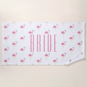 Serviette de Flamant rose du week-end de la mariée (Devant)