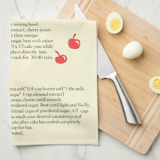 Serviette de gâteau de cerise (Quart Plié)