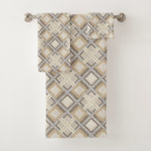 Serviette de géométrie moderne Accent pastel neutr (En situation)