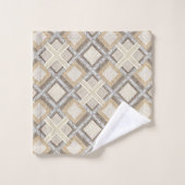 Serviette de géométrie moderne Accent pastel neutr (Gant de toilette)