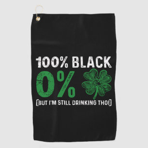 Serviette De Golf 100% Noir 0% Shamrock St Patricks Day Africain