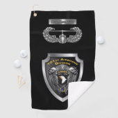 Serviette De Golf 101e division aéroportée "Hurlant les aigles" (En situation)