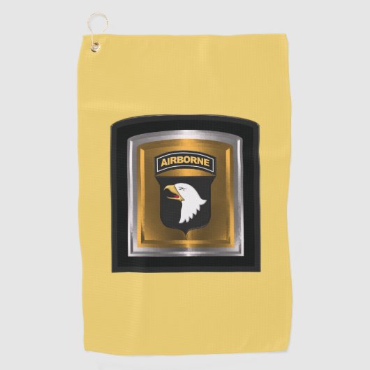 Serviette De Golf 101e division aéroportée "Hurlant les aigles" (Devant)