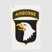 Serviette De Golf 101e division aéroportée Vétéran militaire (Devant)