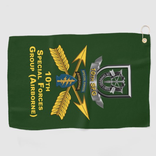 Serviette De Golf 10e Groupe des forces spéciales (Horizontal)