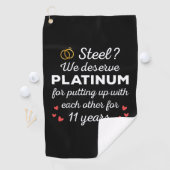 Serviette De Golf 11e anniversaire Mariage I - Steel Funny Couple (En situation)