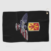 Serviette De Golf 11e brigade de défense aérienne Customisée Eagle (Horizontal)