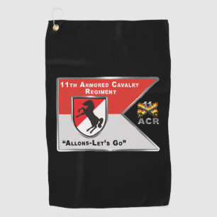 Serviette De Golf 11e Régiment de cavalerie blindée "Cheval noir"