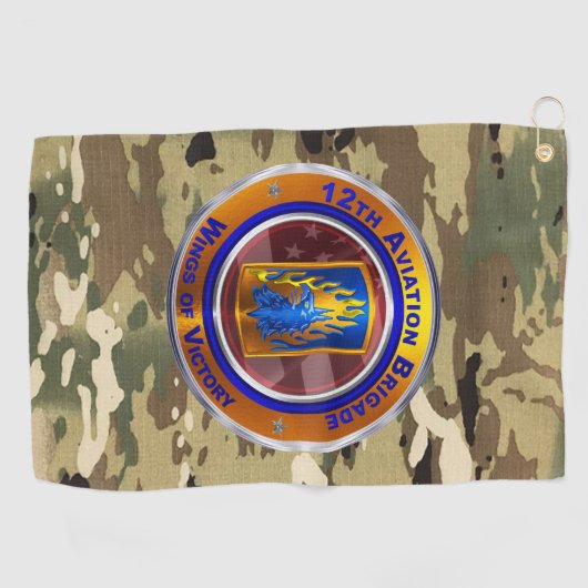 Serviette De Golf 12e brigade d'aviation (Horizontal)