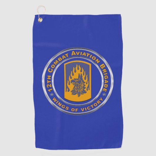 Serviette De Golf 12e brigade d'aviation de combat CAB (Devant)