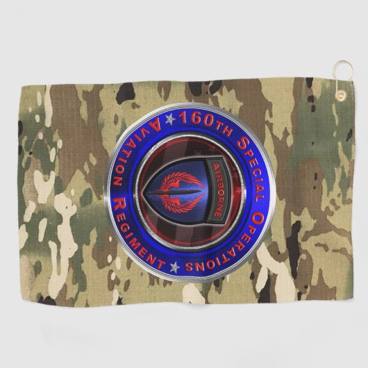 Serviette De Golf 160e régiment d'aviation des opérations spéciales (Horizontal)