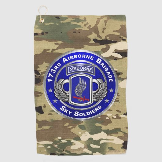 Serviette De Golf 173e brigade aéroportée (Devant)
