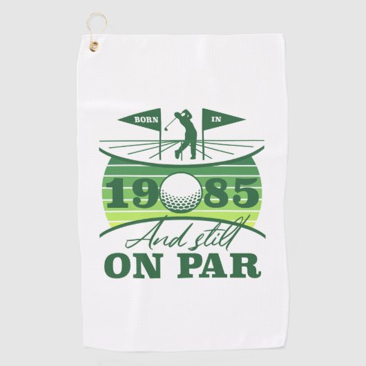 Serviette De Golf 1985 40e anniversaire Humour de golf (Devant)