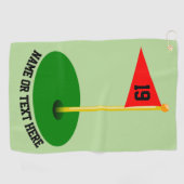 Serviette De Golf 19ème Trouez votre texte (Horizontal)