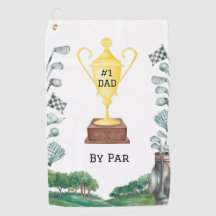#1 Papa by Par Golf Towel