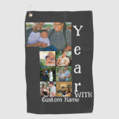 Serviette De Golf 1er anniversaire mariage personnalisé 7 photo coll (Devant)