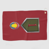 Serviette De Golf 1ère Division d'Infanterie “Big Red One” Patch per (Horizontal)