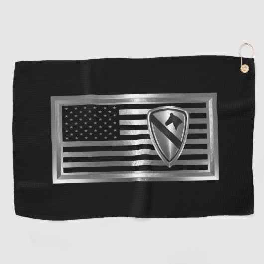 Serviette De Golf 1re division de cavalerie (Horizontal)