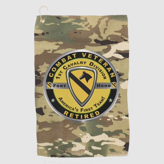 Serviette De Golf 1re division de cavalerie (Devant)
