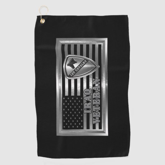 Serviette De Golf 1re division de cavalerie Ancien combattant en Ira (Devant)