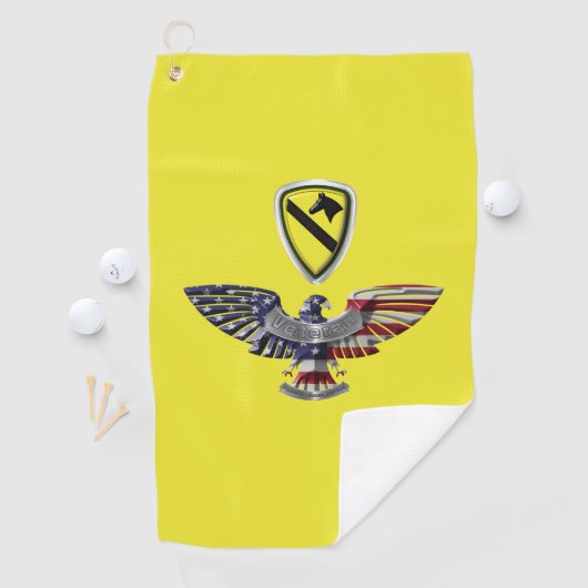 Serviette De Golf 1re division de cavalerie "First Team" Eagle (En situation)