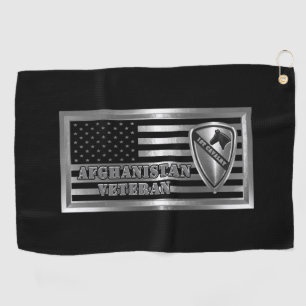 Serviette De Golf 1re Division de Cavalerie Vétéran d'Afghanistan