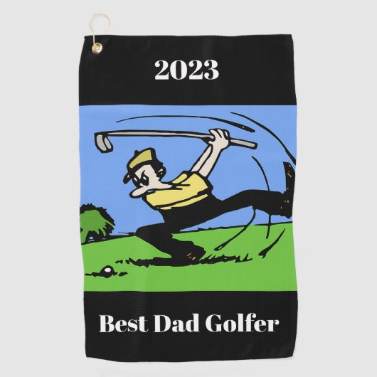 Serviette De Golf 2023 Best Dad Golfer Golf Towel (Devant)