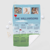 Serviette De Golf 2026 Photo Calendar Golf Theme (En situation)