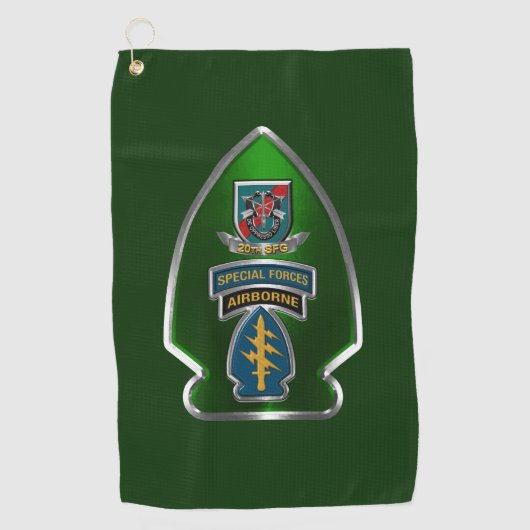 Serviette De Golf 20e Groupe des forces spéciales (Devant)
