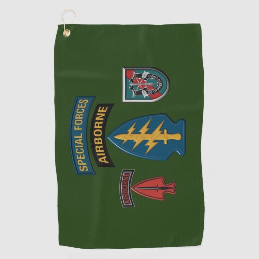 Serviette De Golf 20e Groupe des forces spéciales Customisé (Devant)