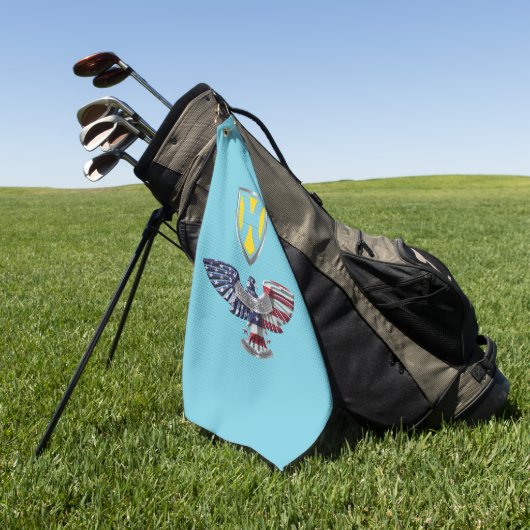 Serviette De Golf 21e Aigle de commande du théâtre (Vert)