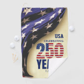 Serviette De Golf 250 Years American Independence Birthday (En situation)