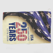 Serviette De Golf 250 Years American Independence Birthday (Horizontal)