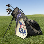 Serviette De Golf 250 Years American Independence Birthday (Vert)