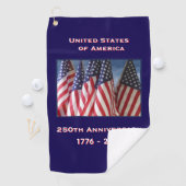 Serviette De Golf 250e anniversaire USA Patriotic American Flags (En situation)