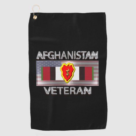 Serviette De Golf 25e division d'infanterie Afghanistan Vétéran (Devant)