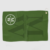 Serviette De Golf 2 lettres personnalisées verticales Monogramme ver (Horizontal)