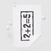 Serviette De Golf 2 plus 2 égale 5 (En situation)